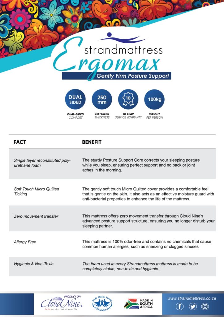 Ergomax fabrication and spec sheet